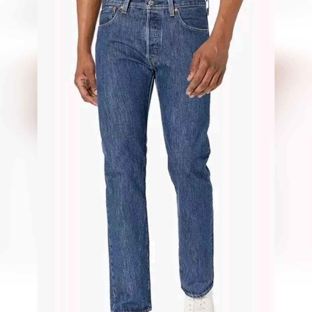Levis Original 501 Straight Leg Button Fly Mens Jeans 100% Cotton 40 30 Dark Y2k
